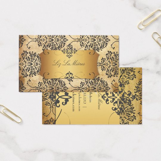 PixDezines Vintage Florentius Damask Business Card