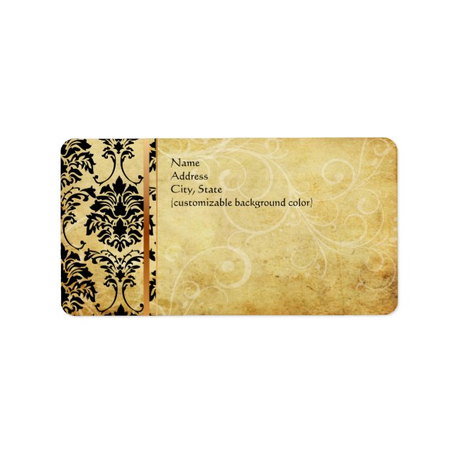 PixDezines vintage florentius damask Label (Front)