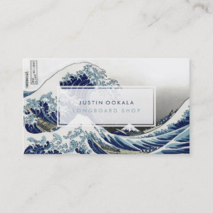 PixDezines vintage, Great Wave, Hokusai 葛飾北斎の神奈川沖浪 Business Card