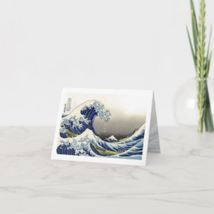 PixDezines Vintage, Great Wave, Hokusai 葛飾北斎の神奈川沖浪 Card