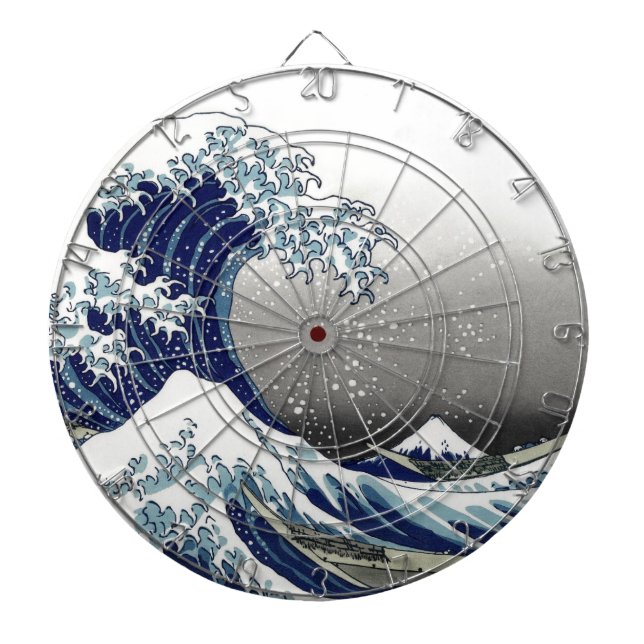 PixDezines Vintage, Great Wave, Hokusai 葛飾北斎の神奈川沖浪 Dartboard (Front)