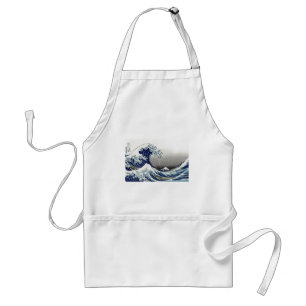 PixDezines Vintage, Great Wave, Hokusai 葛飾北斎の神奈川沖浪 Standard Apron
