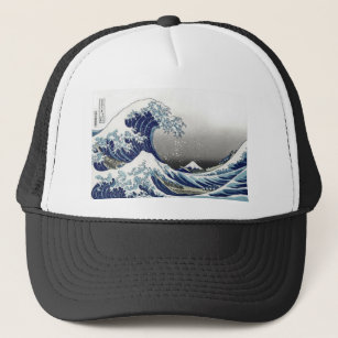 PixDezines Vintage, Great Wave, Hokusai 葛飾北斎の神奈川沖浪 Trucker Hat