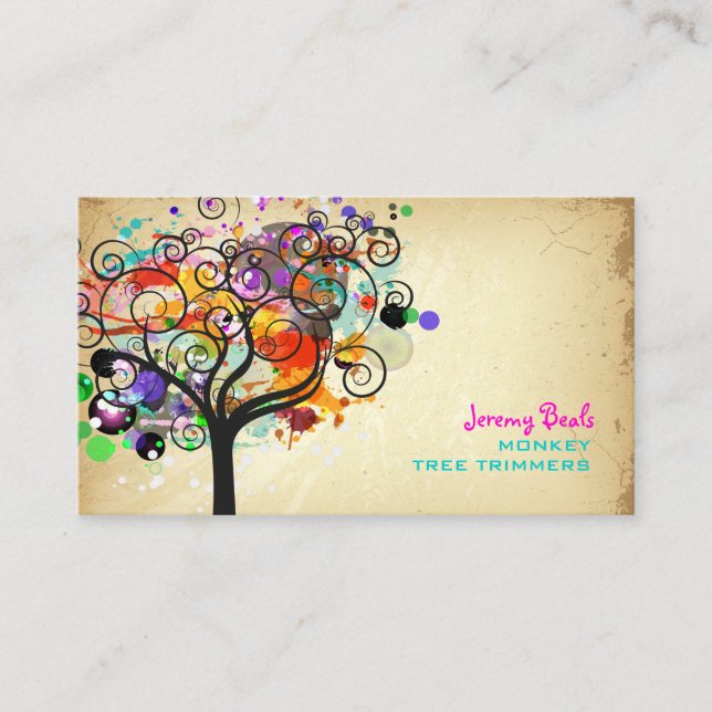 PixDezines VINTAGE GRUNGE TREE TRIMMERS ♥♥♥♥ Business Card (Front)