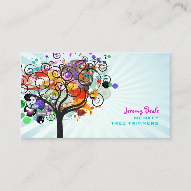 PixDezines Vintage Grunge Tree Trimmers ♥♥♥♥ Business Card (Front)