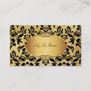 PixDezines VINTAGE HAUTE COUTOUR DAMASK Business Card