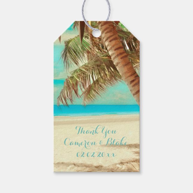 PixDezines vintage hawaii beach Gift Tags (Front)