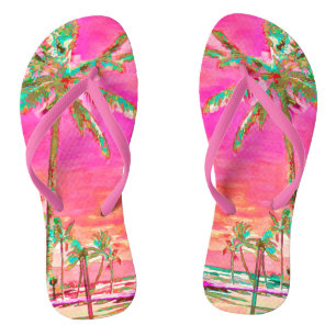 PixDezines Vintage Hawaii, Mauna Lani Bay Flip Flops