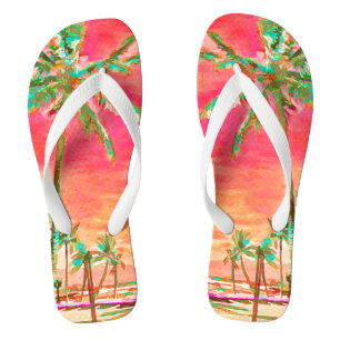 PixDezines Vintage Hawaii, Mauna Lani Bay Flip Flops