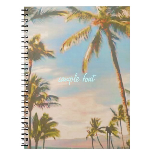 PixDezines vintage hawaiian beach Notebook (Front)