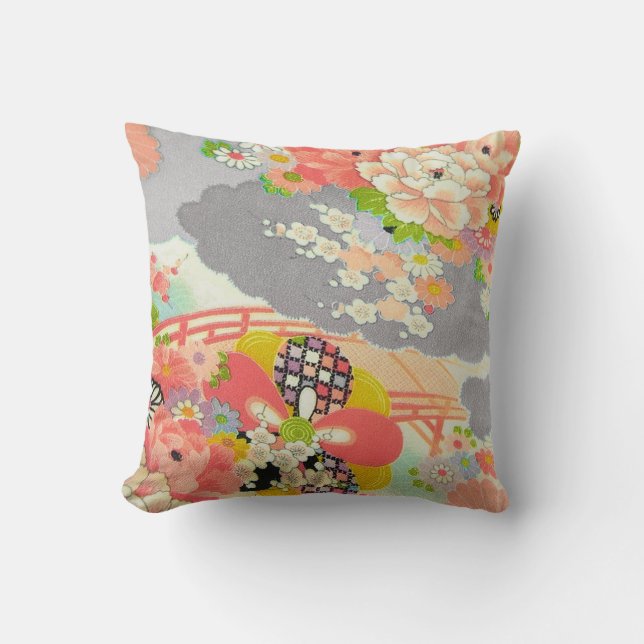 PixDezines Vintage Kimono Prints Cushion (Front)