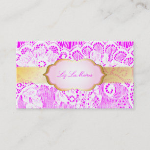 PixDezines Vintage Lace-Up/white Business Card