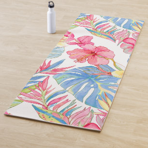 PixDezines Vintage Lush H2 Hawaii Floral Foliage Yoga Mat