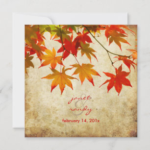 PixDezines vintage maple leaves/fall event Invitation