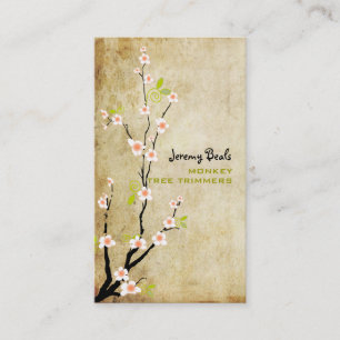PixDezines vintage pink cherry blossoms♥♥ Business Card
