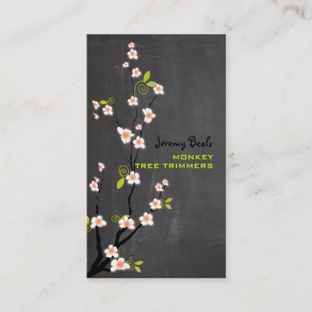 PixDezines vintage pink cherry blossoms♥♥ Business Card (Front)