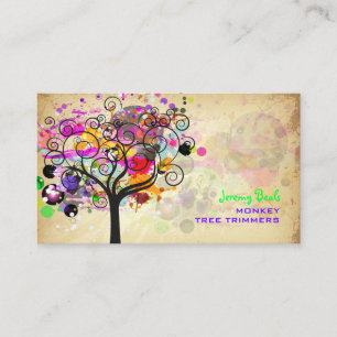 PixDezines Vintage/pink Grunge Tree Trimmers ♥♥♥ Business Card