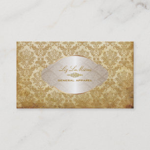 PixDezines vintage piqué damask Business Card