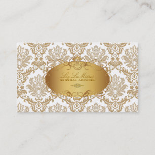PixDezines vintage piqué damask Business Card