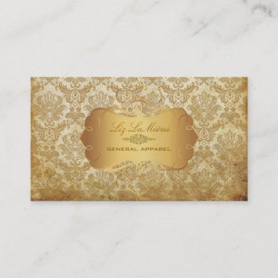 PixDezines vintage piqué damask Business Card
