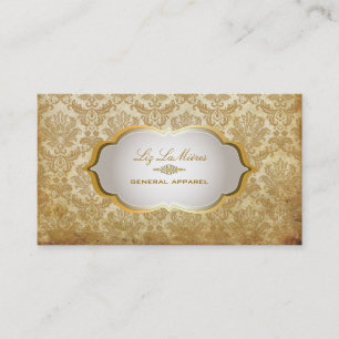 PixDezines vintage piqué damask Business Card