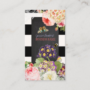 PixDezines vintage primrose, peonies Business Card