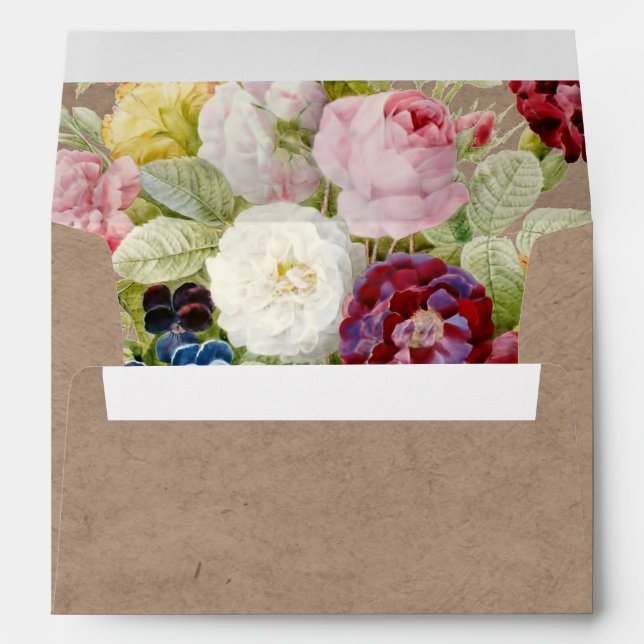 PixDezines Vintage Roses/Faux Craft Envelopes (Back (Bottom))