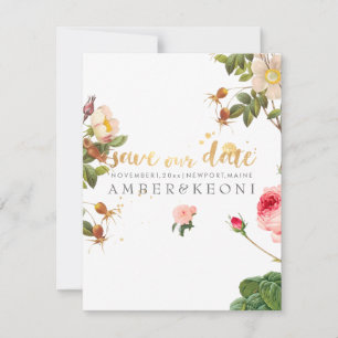 PixDezines vintage roses/save our date Save The Date