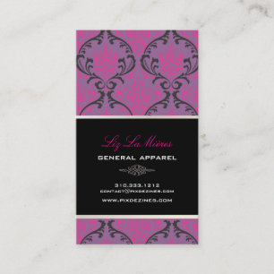 Pixdezines vintage rossi damask/diy background business card