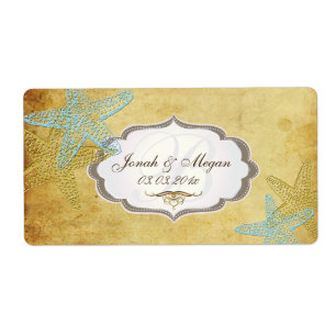 PixDezines vintage starfish+4 label choices