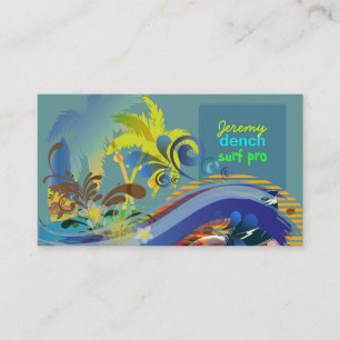 PixDezines vintage surfers at sunset, Hawaii ♥♥♥♥♥ Business Card