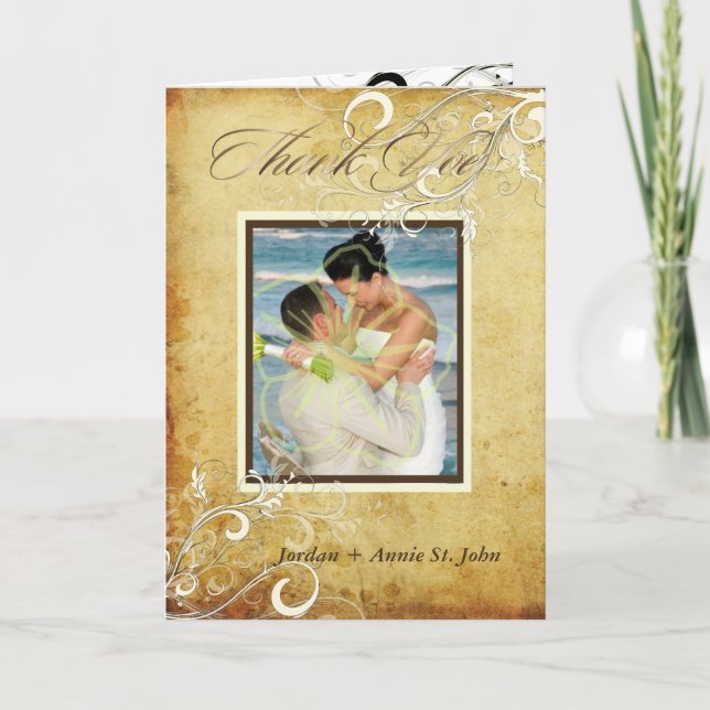 PixDezines Vintage Swirls/Wedding Thank You (Front)