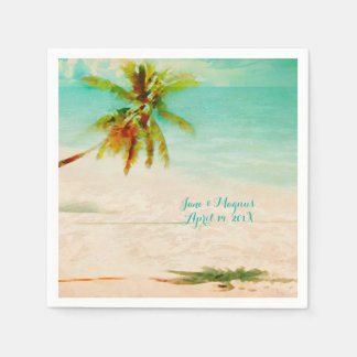 PixDezines Vintage Tropical Beach Napkin