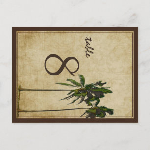 PixDezines vintage twin palms/diy fonts+colour Postcard