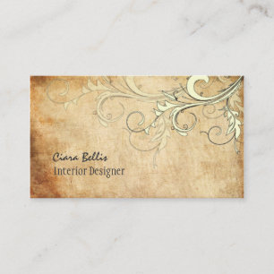 PixDEzines Vintage Vanilla Swirls Business Card