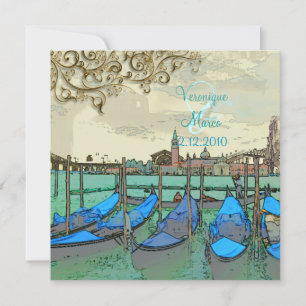 PixDezines Vintage Venezia+Rialto Bridge Invitation