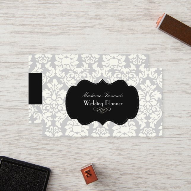 PixDezines vintage versailles damask/diy colours Loyalty Card (Front/Back In Situ)