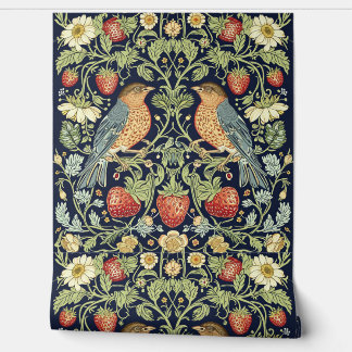PixDezines Vintage William Morris Strawberry Thief Wallpaper
