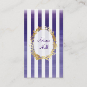 PixDezines violet stripes watercolor Business Card