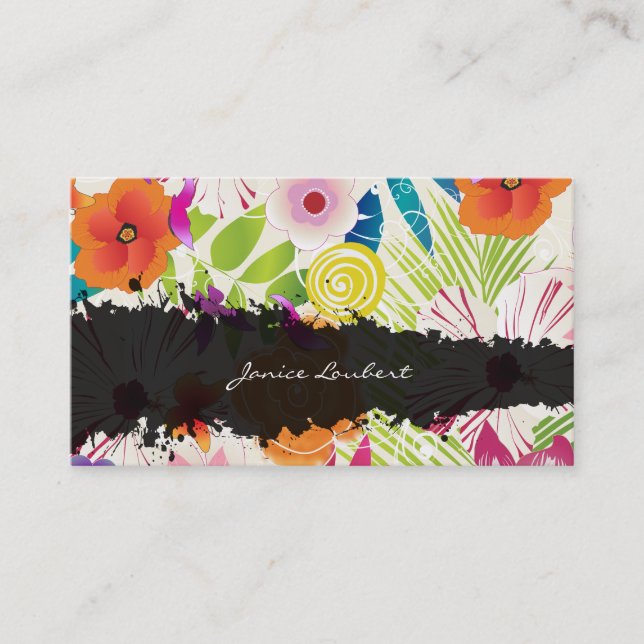 PixDezines wailea/diy background Business Card (Front)