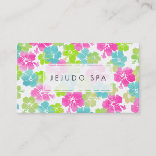 PixDezines watercolor affects/hibiscus Business Card