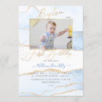 PixDezines Watercolor Agate Baptism 1st Birthday