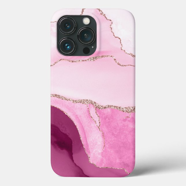 PixDezines WATERCOLOR AGATE, PINK QUARTZ Case-Mate iPhone Case (Back)