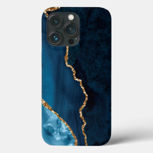 PixDezines WATERCOLOR AGATE TEAL BLUE iPhone 13 Pro Case