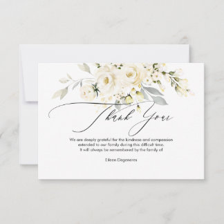 PixDezines Watercolor Alabaster Roses Bereavement Invitation