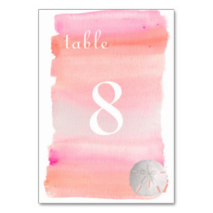 PixDezines Watercolor /Beach Table No. Number