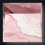 PixDezines Watercolor Blush Burgundy Agate Envelope<br><div class="desc">PixDezines Bar Mitzvah / Bat Mitzvah return address envelope with watercolor agate in blush and burgundy with faux rose gold veins. Faux rose gold Star of David in blush and rose gold. Champagne bubbles in rose gold can be remove or copy and paste for additional bubbles. See filters to change...</div>