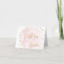 PixDezines Watercolor Blush Pink Gold Bat Mitzvah