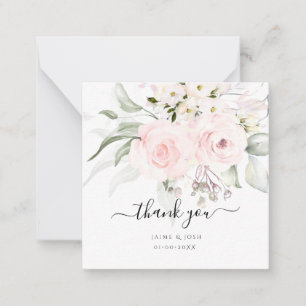 PixDezines Watercolor Blush Pink Roses Card