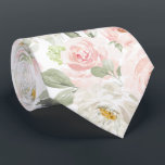 PixDezines Watercolor Blush Pink Roses DIY Bckgrnd Tie<br><div class="desc">PixDezines floral watercolor neck tie,  pale blush pink roses,  white / cream daisies and sage green foliage -- something blue for your event or everyday use.  Most of our designs come with DIY background colour.

 Copyright © 2011-2023 PixDezines™.</div>